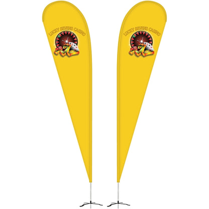 12' Double Sided Teardrop Banner w/ Premium Hardware & Base