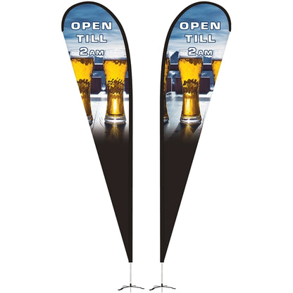 15' Double Sided Teardrop Banner w/ Premium Hardware & Base