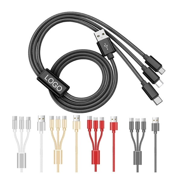 3 In 1 Nylon Braided Charging Cable