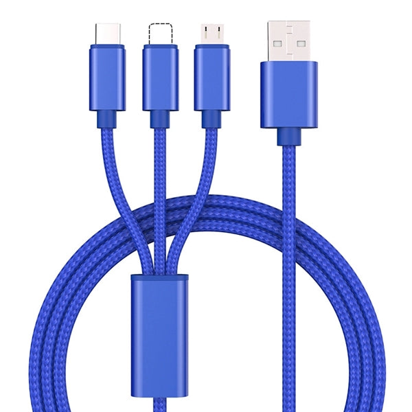 3 In 1 Nylon Braided Charging Cable
