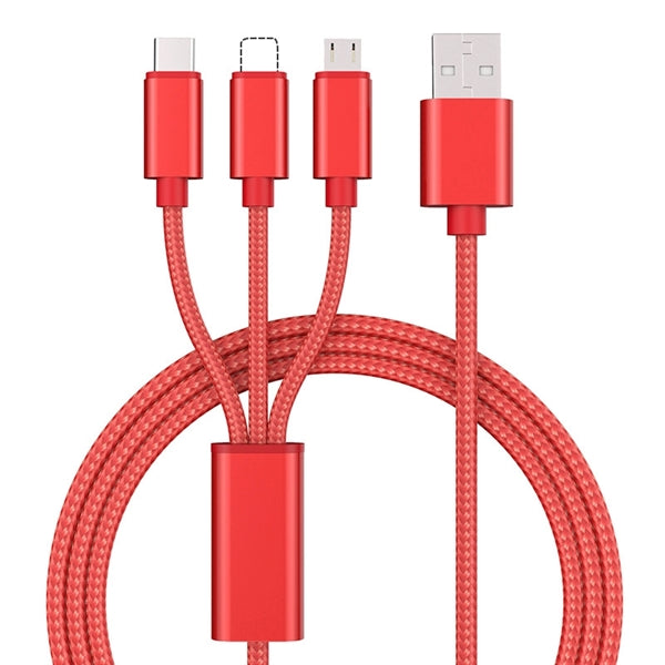 3 In 1 Nylon Braided Charging Cable