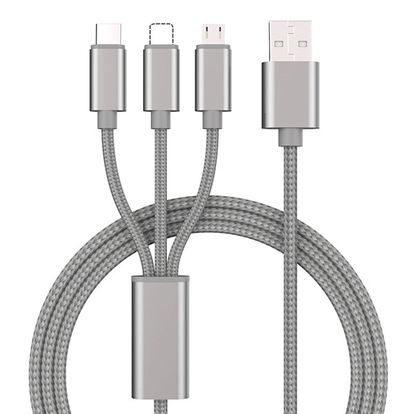 3 In 1 Nylon Braided Charging Cable