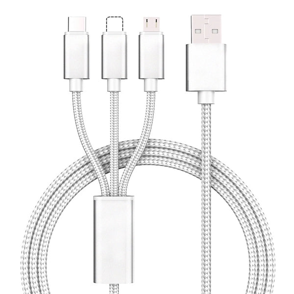 3 In 1 Nylon Braided Charging Cable