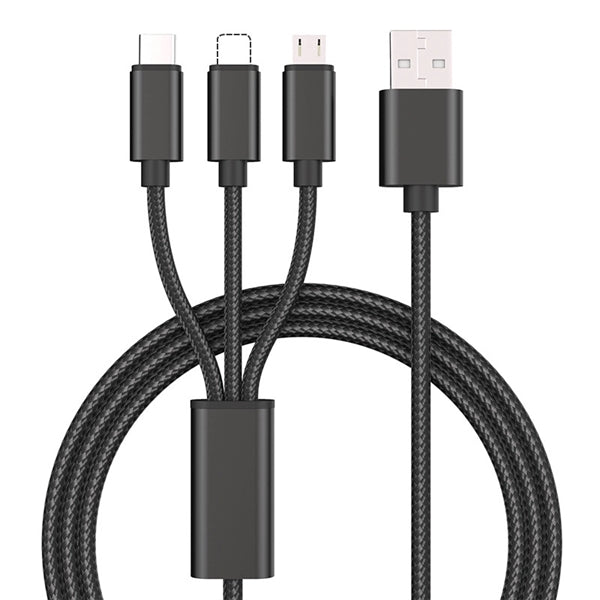 3 In 1 Nylon Braided Charging Cable