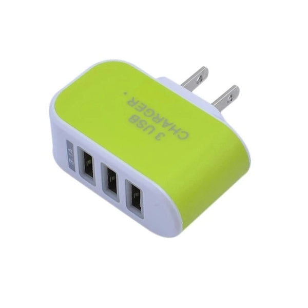 3 Port USB Travel Wall Charger Plug