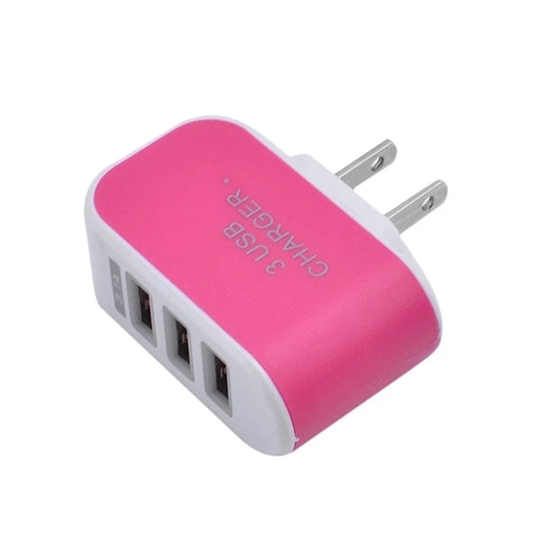 3 Port USB Travel Wall Charger Plug