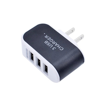 3 Port USB Travel Wall Charger Plug