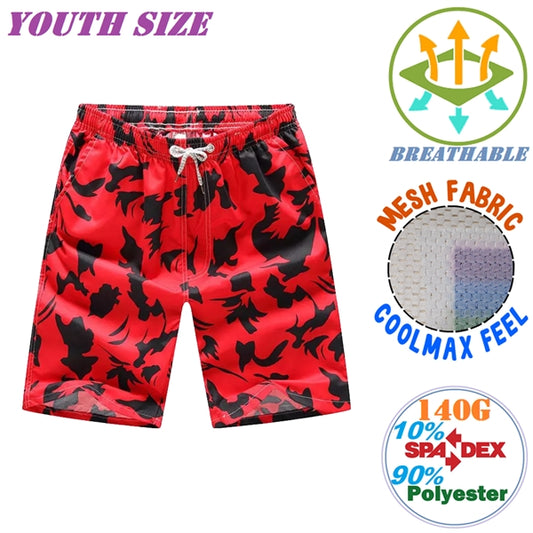 140G Mesh Soft Coolmax Youth Shorts, Breathable & Stretchy
