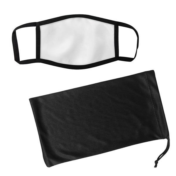 Dye Sublimated 3-Layer Mask & Mask Pouch With Antimicrobi...