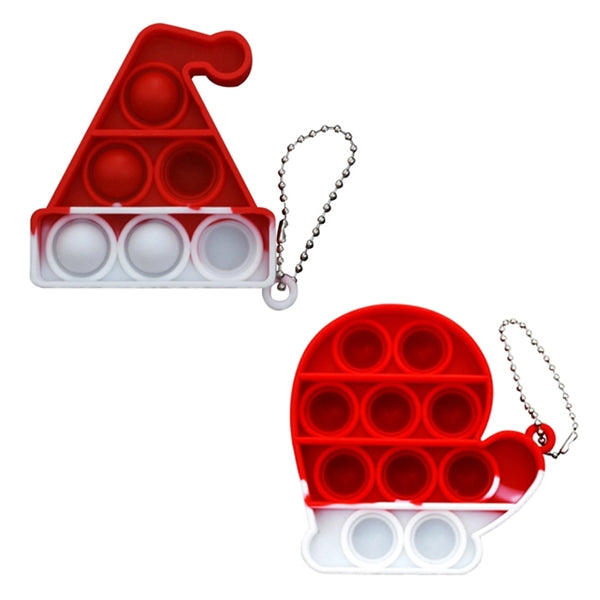 Christmas Simple Dimple Fidget Keychain