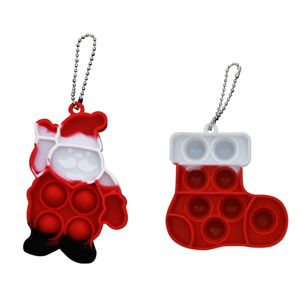 Christmas Simple Dimple Fidget Keychain
