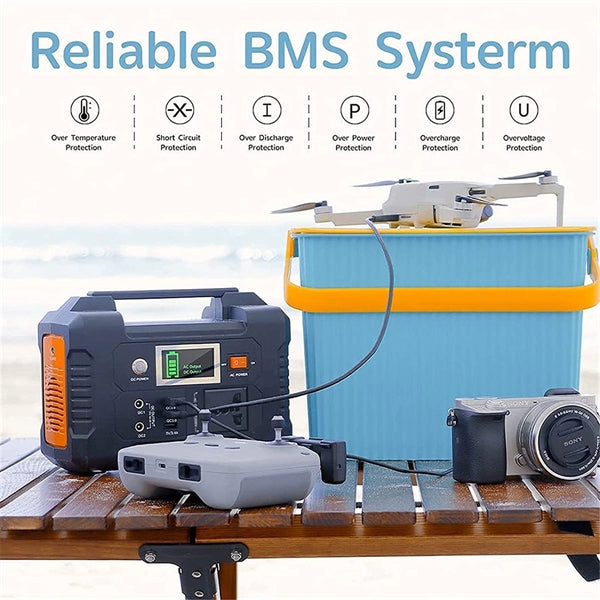 Portable Power Station 200W Solar Generator Battery Charger