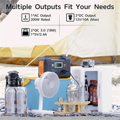 Portable Power Station 200W Solar Generator Battery Charger
