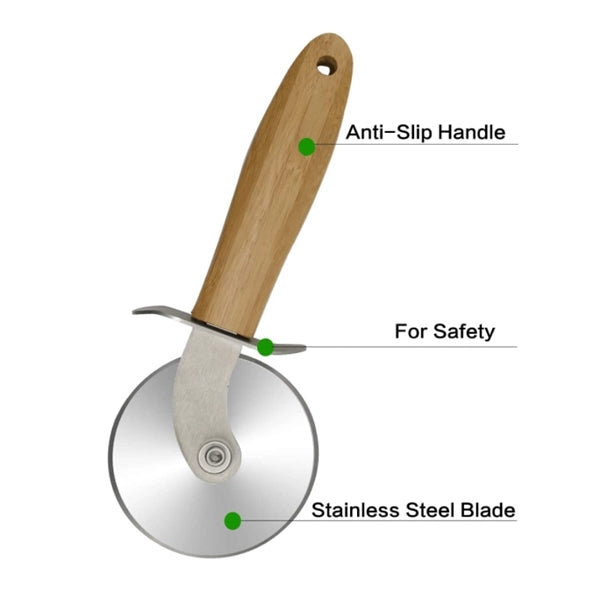 Bamboo Pizza Cutter Premium