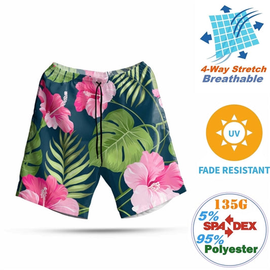 Women's 135 GSM Wrinkle Free Mid-Length Hawaiian Shorts