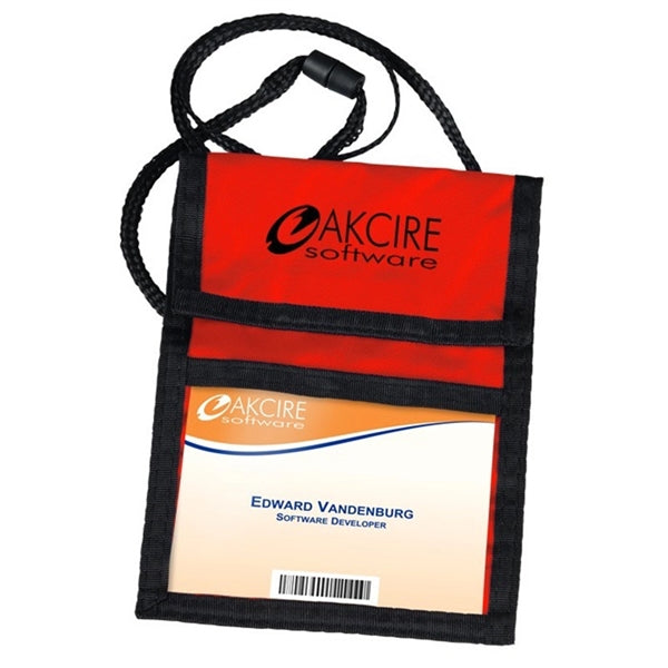 Non-Woven Tradeshow Badgeholder and Neck ID Wallet Lanyard