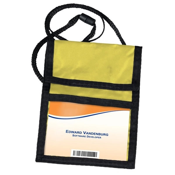 Non-Woven Tradeshow Badgeholder and Neck ID Wallet Lanyard