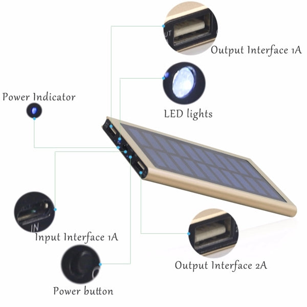 Slim Solar Power Bank