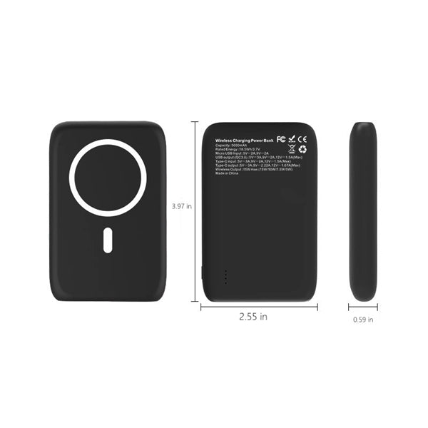 15W Fast Charging Magnetic Wireless Power Bank