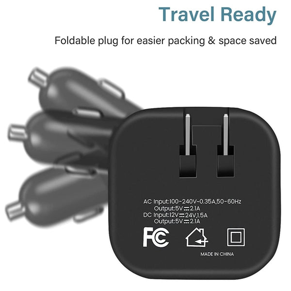 USB Wall Car Charger Combo