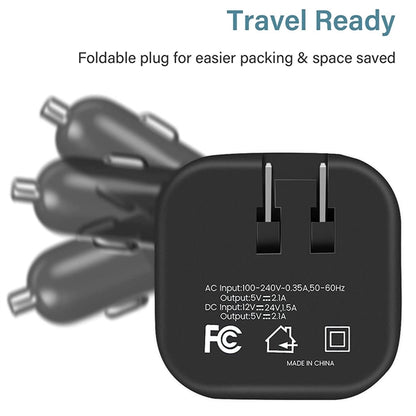 USB Wall Car Charger Combo