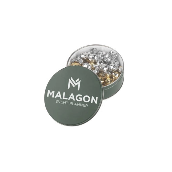 Collector Tin Filled With Twist Wrapped Truffles