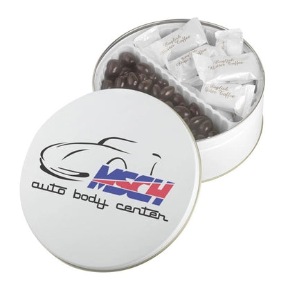 Collector tin filled with English Butter Toffee/Almonds