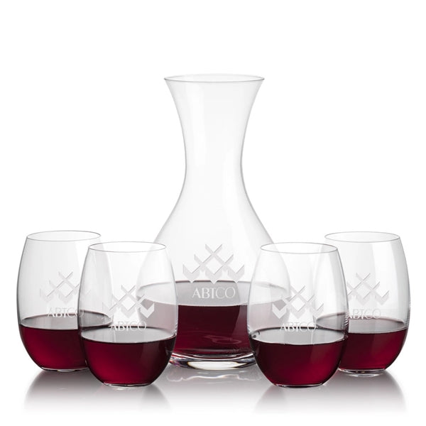 Adelita Carafe &  Carlita Stemless Wine