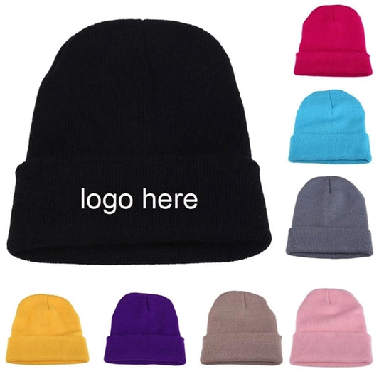 Slouchy Design Knitted Beanie Hat