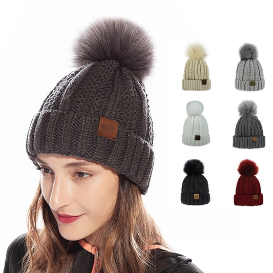 Knitted Pompom Hat