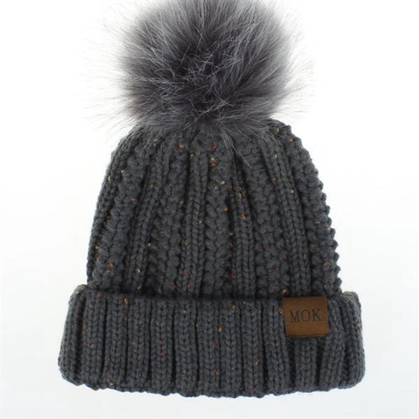 Knitted Pompom Hat