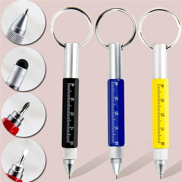 Multitool Tech Tool Pen Key Ring Screwdriver Ruler Carabiner