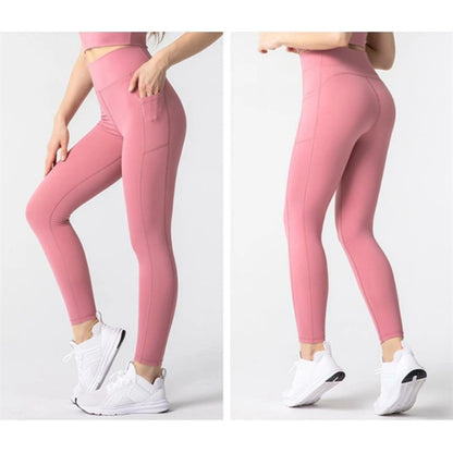 Fitness Pants Women's High Waist Yoga with Pockets