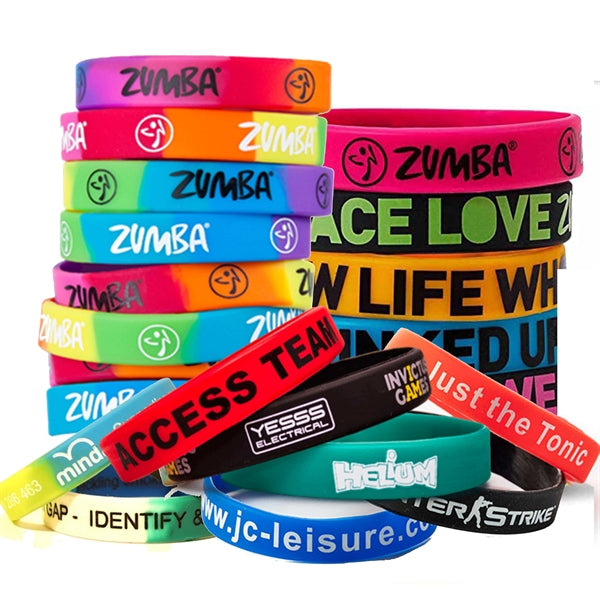 Custom Silkscreen Printed Silicone Wristbands-AA