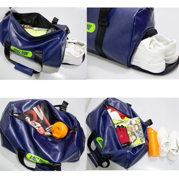 PU Leather Gym Sport Travel Duffel Bag