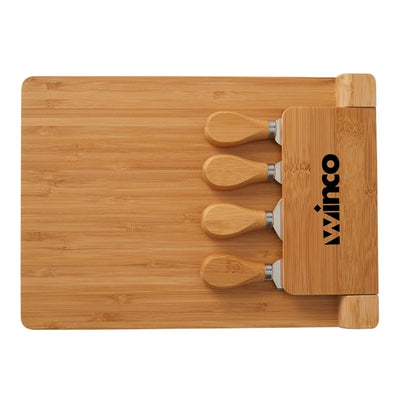 5 Piece Magnetic Bamboo Cheese Board Charcuteri Set