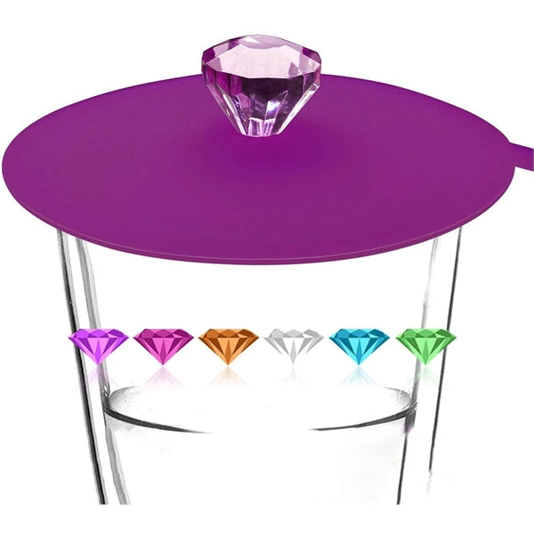 Silicone Cup Lids Diamond Mug Cover