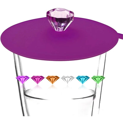 Silicone Cup Lids Diamond Mug Cover