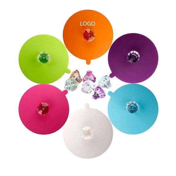 Silicone Cup Lids Diamond Mug Cover