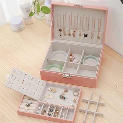 2 Layer Women Jewelry Box Organizer
