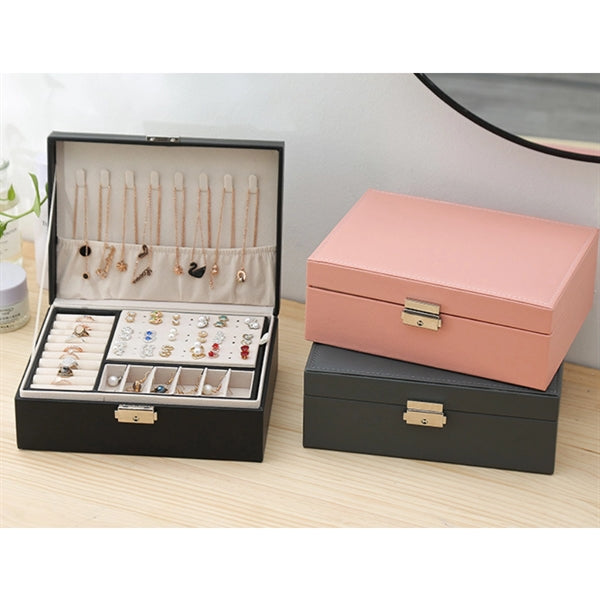 2 Layer Women Jewelry Box Organizer