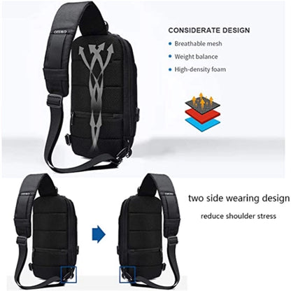 Anti Theft Sling Bag with USB Charging Port