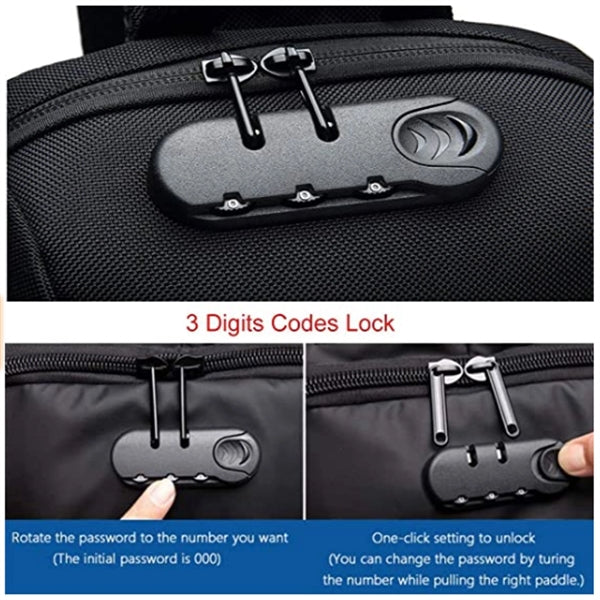 Anti Theft Sling Bag with USB Charging Port