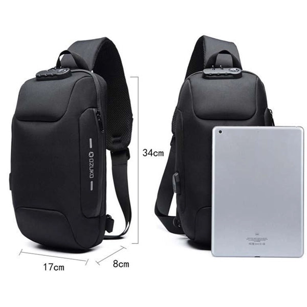Anti Theft Sling Bag with USB Charging Port