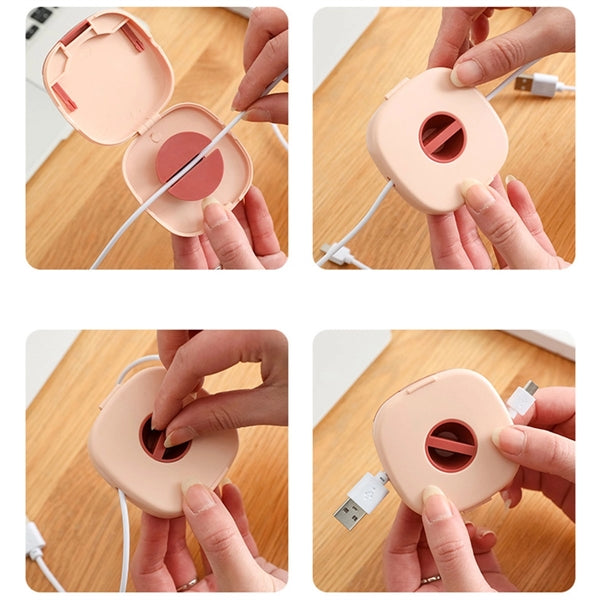 Portable Rotatable Cable Organizer with Phone Stand