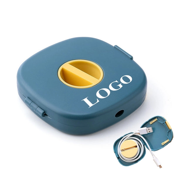 Portable Rotatable Cable Organizer with Phone Stand
