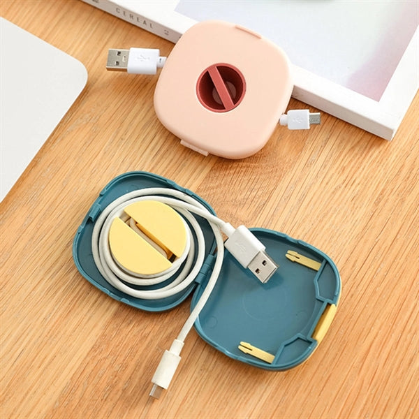 Portable Rotatable Cable Organizer with Phone Stand