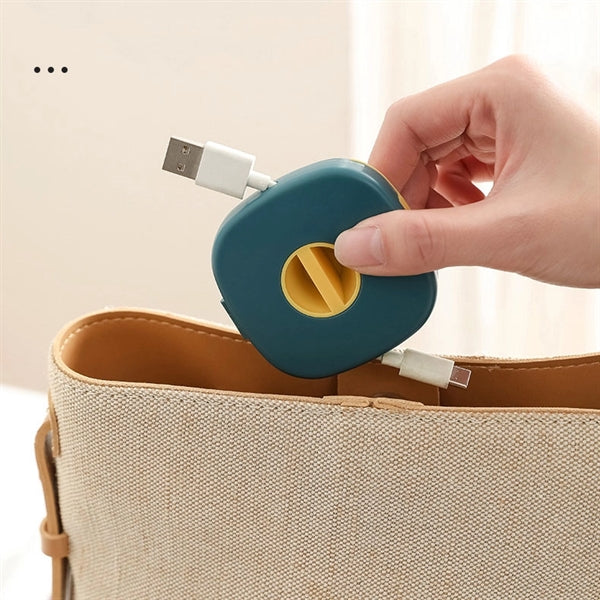 Portable Rotatable Cable Organizer with Phone Stand