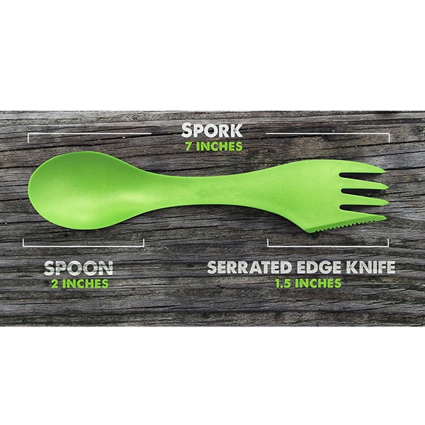3-IN-1 Camping Spork BPA Free Bio-Based ABS Cutlery