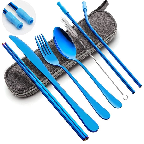 Travel Utensils Set with Case